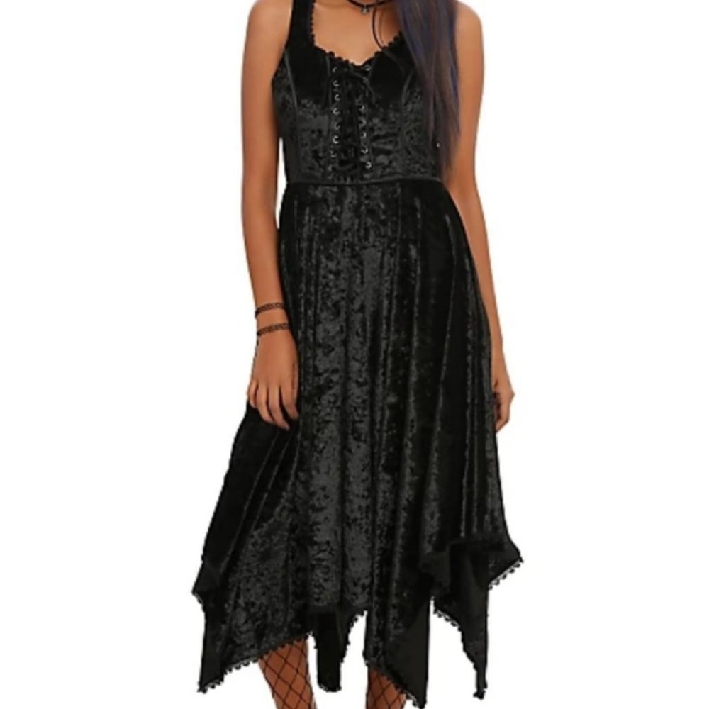 Hot topic Black Velvet Tank Dress